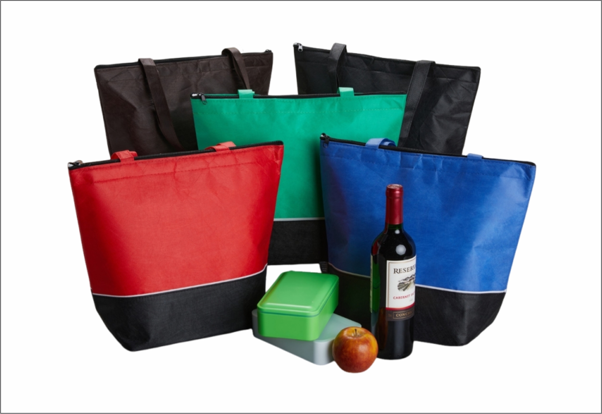 PRODUTO - SACOLA TÉRMICA EM RPET COM ALÇAS E ZÍPER Sacola térmica de rPET 10 litros - Imagem 1