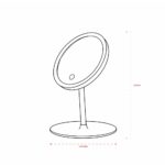 Espelho de mesa plástico com led - Imagem 6